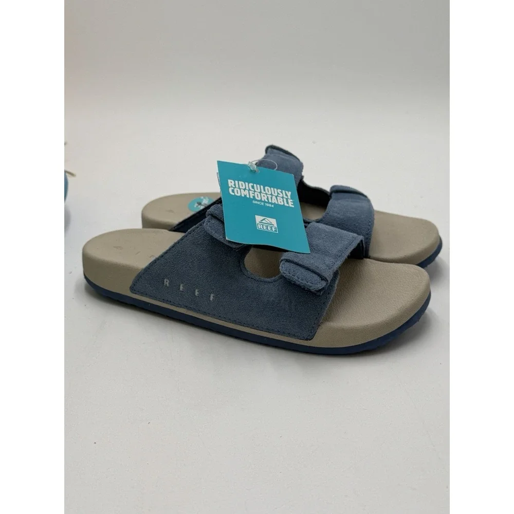 Reef Kids Ojai Sandals Suede Dusk Blue New Size 2 Boys Girls MSRP: $39.99
